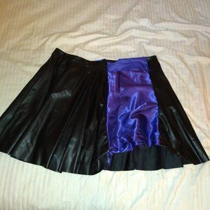 Modified Pleather / Purple Satin Skiry